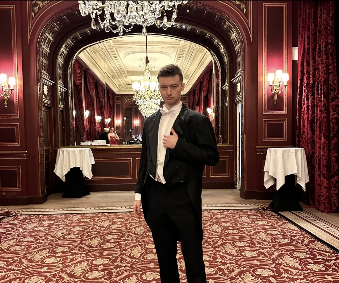 Yann Leoty in formal evening dress